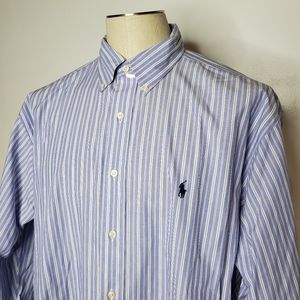 Ralph Lauren Yarmouth Stripe Long Sleeve Shirt Blu